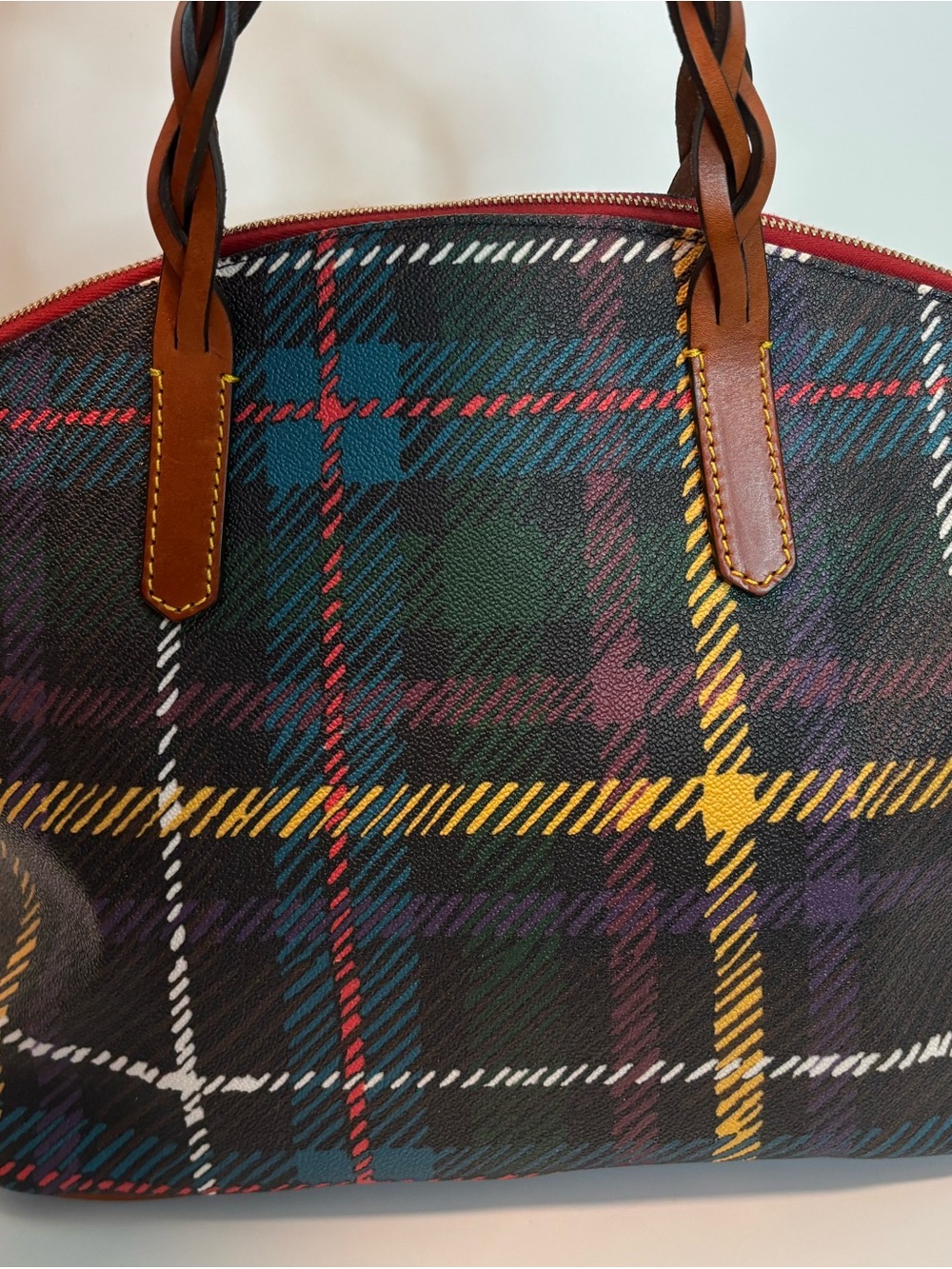 Dooney & Bourke ($270) Multicolor Plaid Tartan Domed Satchel - Picture 11 of 16